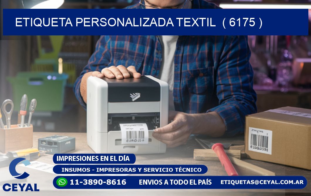 ETIQUETA PERSONALIZADA TEXTIL  ( 6175 )