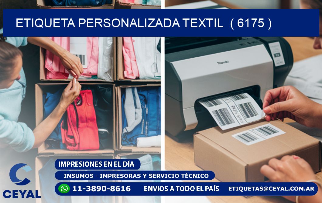 ETIQUETA PERSONALIZADA TEXTIL  ( 6175 )