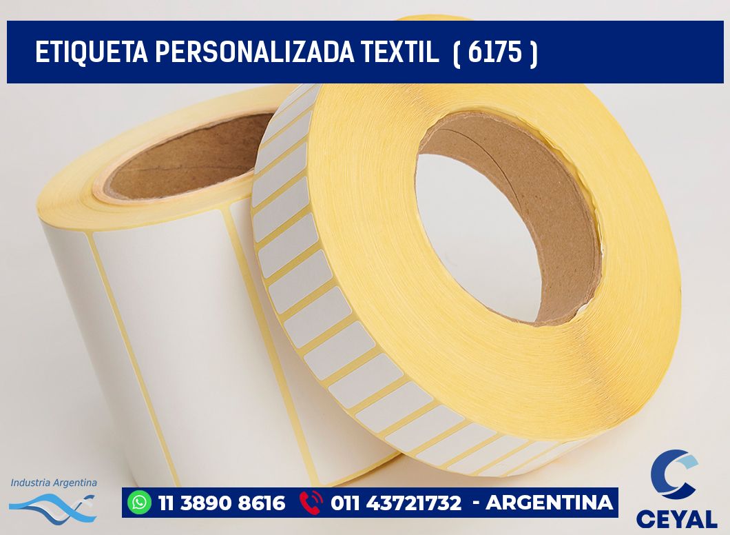 ETIQUETA PERSONALIZADA TEXTIL  ( 6175 )