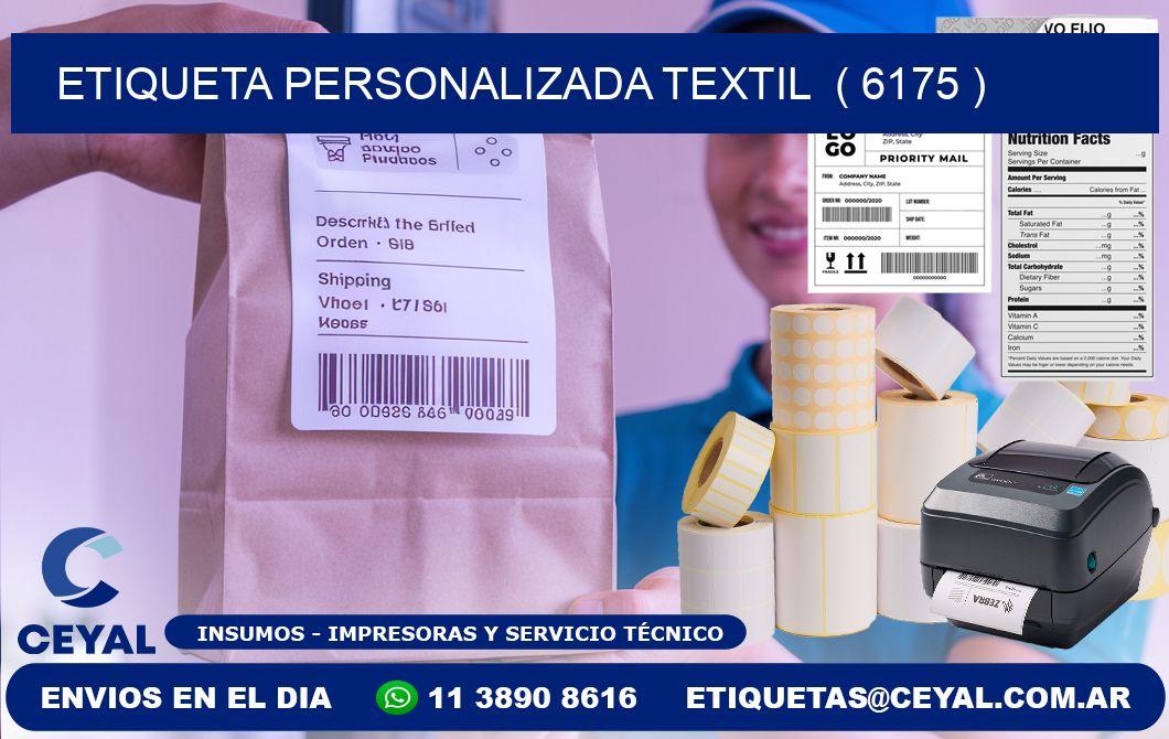 ETIQUETA PERSONALIZADA TEXTIL  ( 6175 )