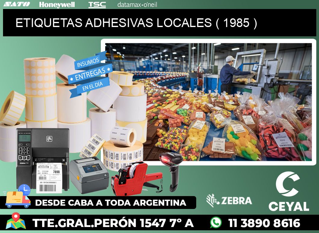 ETIQUETAS ADHESIVAS LOCALES ( 1985 )