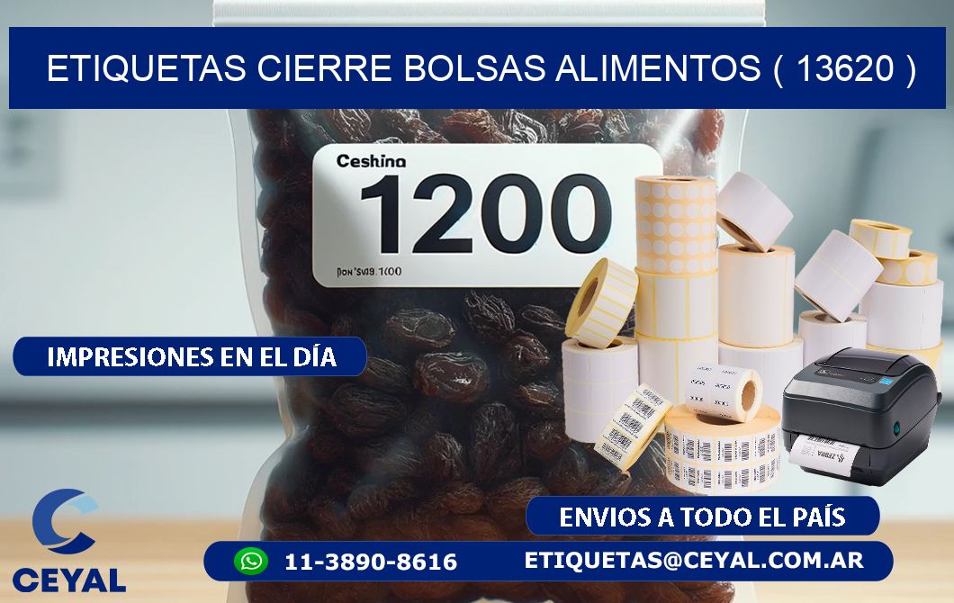 ETIQUETAS CIERRE BOLSAS ALIMENTOS ( 13620 )