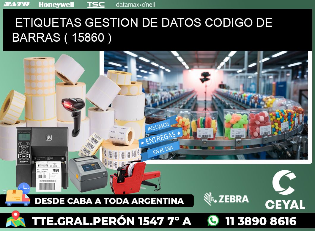 ETIQUETAS GESTION DE DATOS CODIGO DE BARRAS ( 15860 )