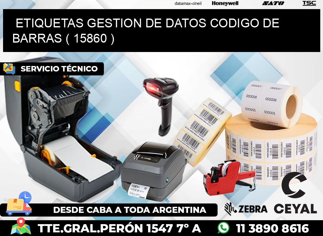 ETIQUETAS GESTION DE DATOS CODIGO DE BARRAS ( 15860 )