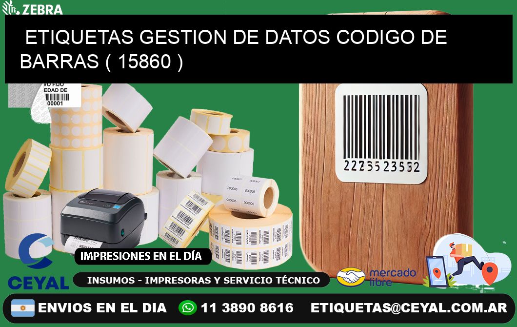 ETIQUETAS GESTION DE DATOS CODIGO DE BARRAS ( 15860 )