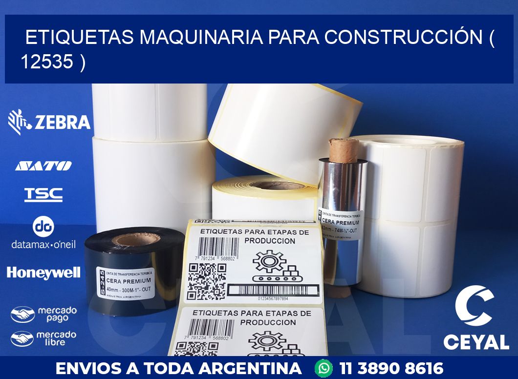 ETIQUETAS MAQUINARIA PARA CONSTRUCCIÓN ( 12535 )