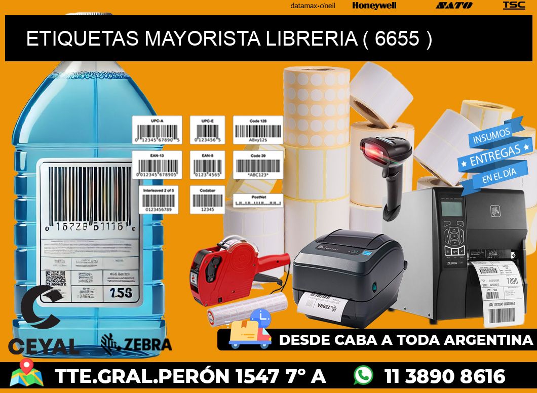 ETIQUETAS MAYORISTA LIBRERIA ( 6655 )