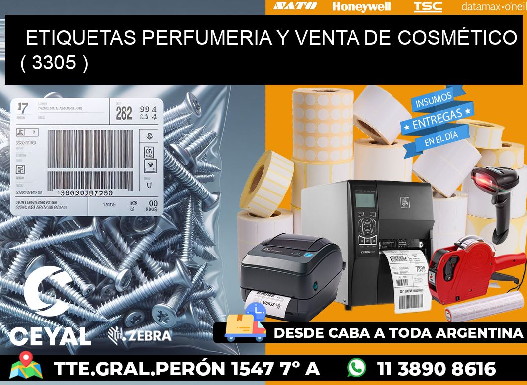 ETIQUETAS PERFUMERIA Y VENTA DE COSMÉTICO ( 3305 )