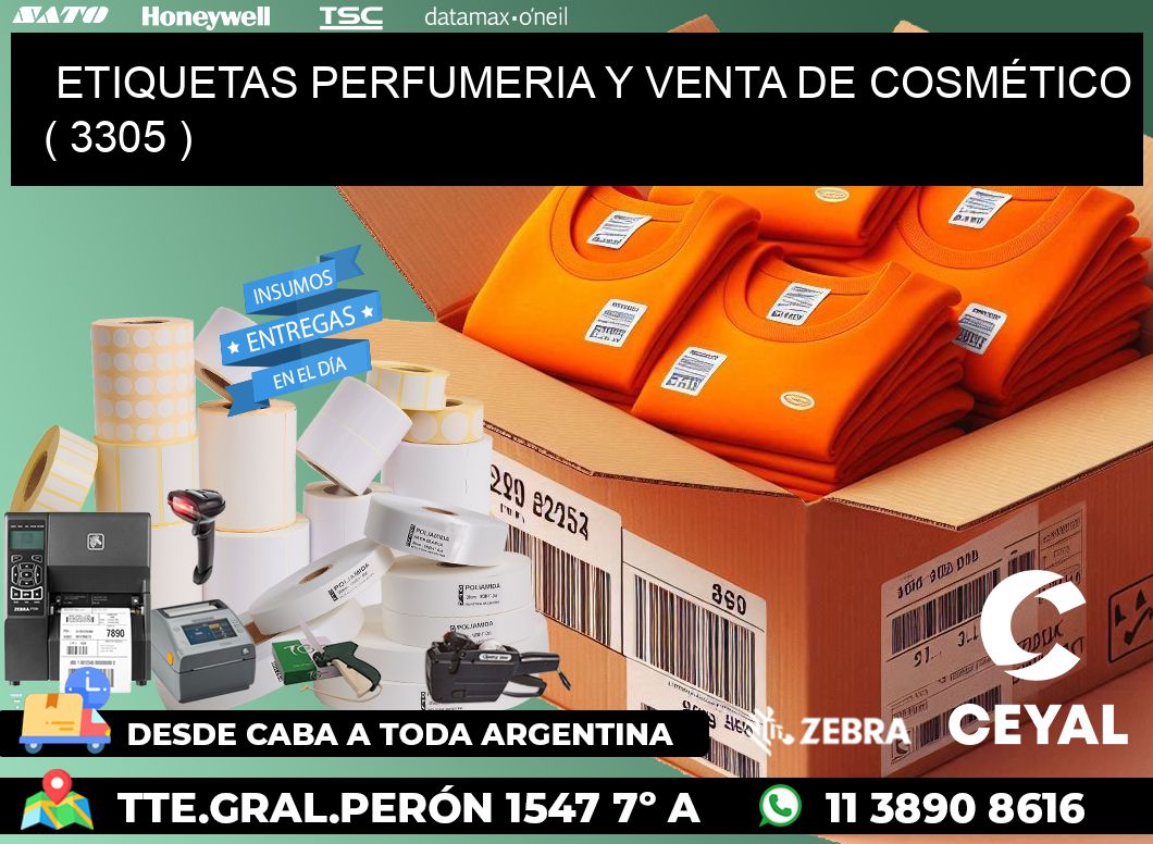 ETIQUETAS PERFUMERIA Y VENTA DE COSMÉTICO ( 3305 )