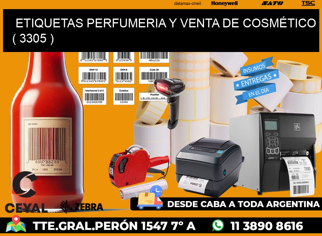 ETIQUETAS PERFUMERIA Y VENTA DE COSMÉTICO ( 3305 )