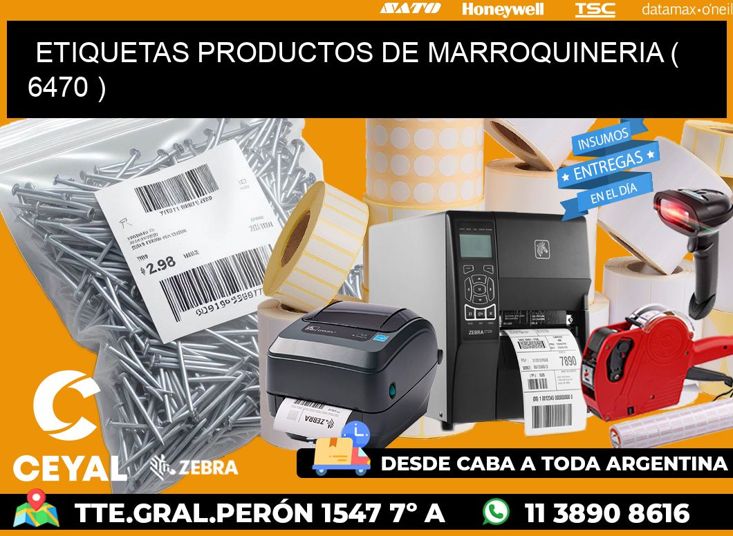 ETIQUETAS PRODUCTOS DE MARROQUINERIA ( 6470 )