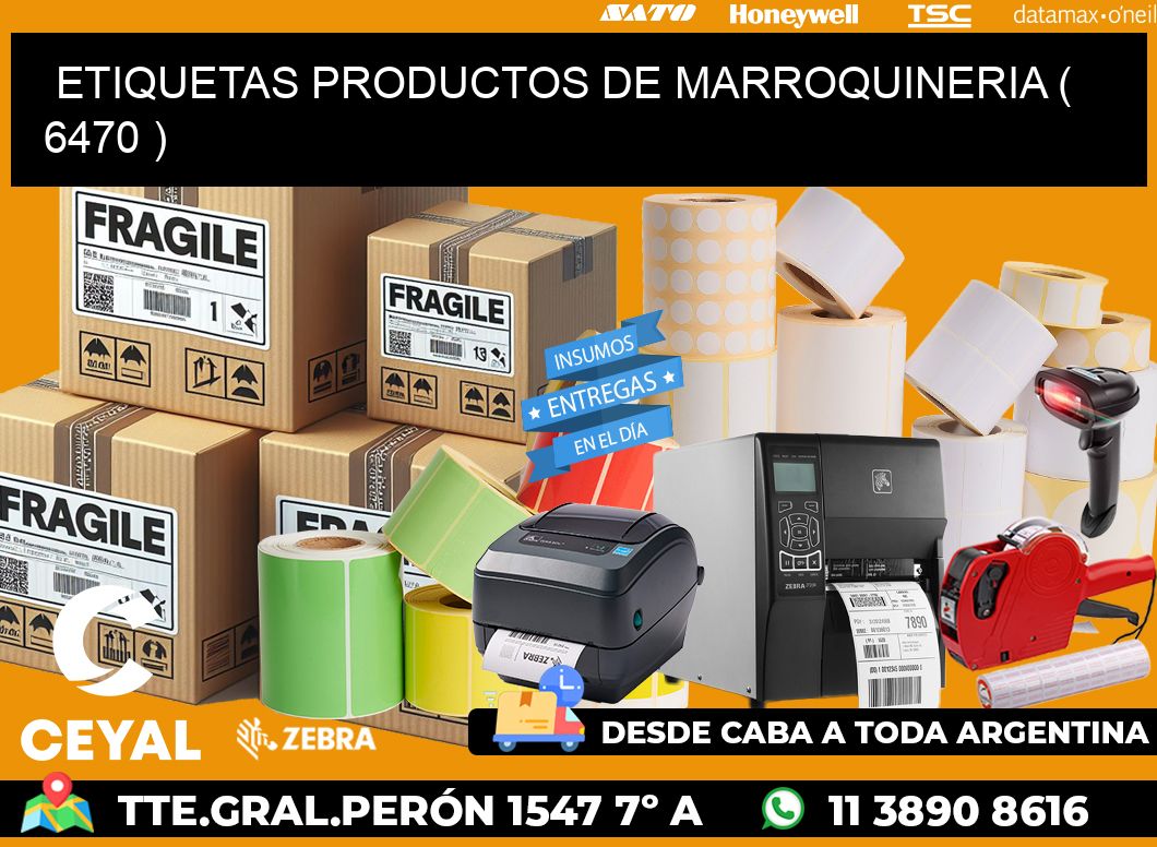 ETIQUETAS PRODUCTOS DE MARROQUINERIA ( 6470 )