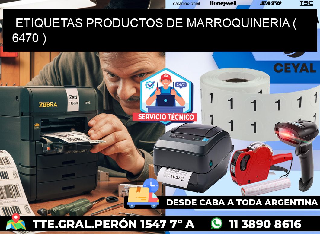 ETIQUETAS PRODUCTOS DE MARROQUINERIA ( 6470 )