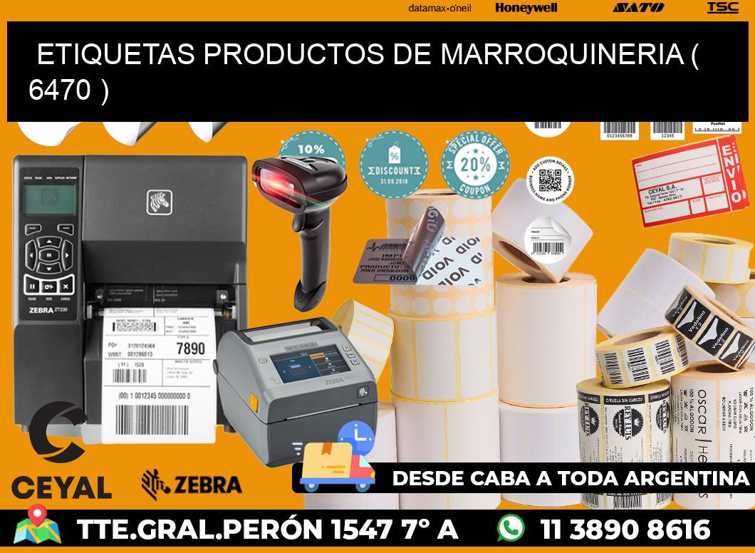 ETIQUETAS PRODUCTOS DE MARROQUINERIA ( 6470 )