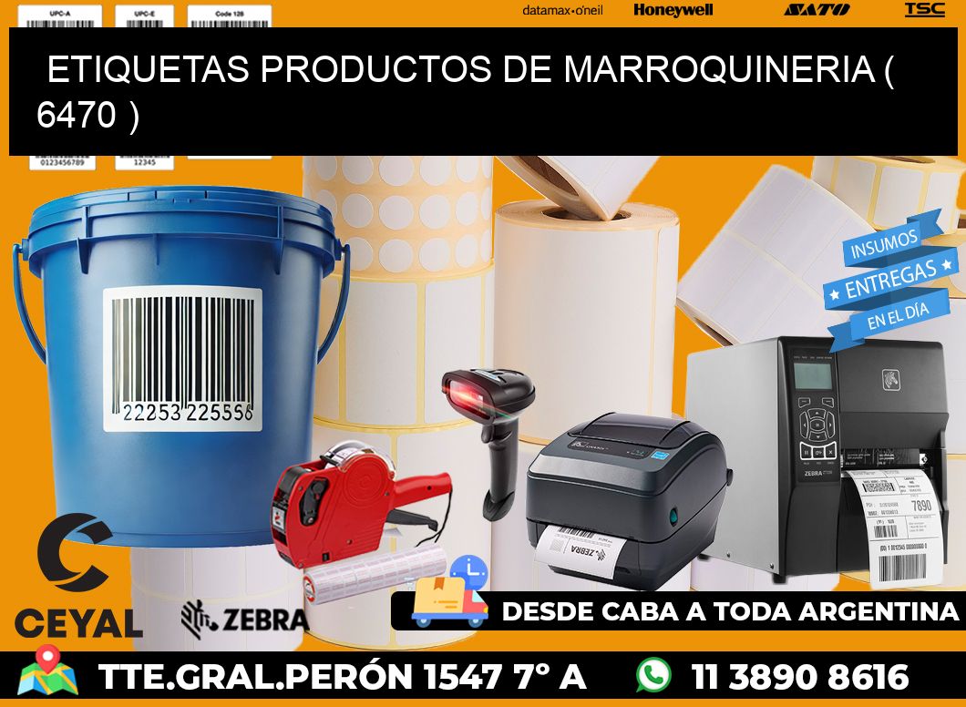 ETIQUETAS PRODUCTOS DE MARROQUINERIA ( 6470 )