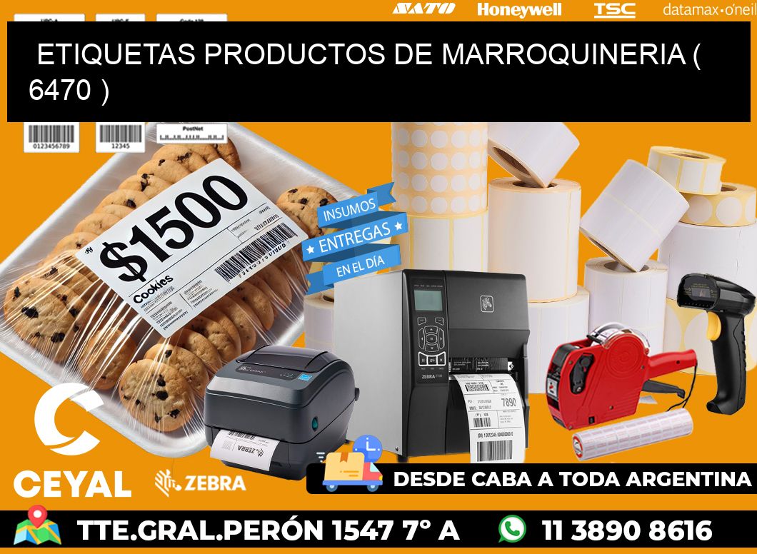 ETIQUETAS PRODUCTOS DE MARROQUINERIA ( 6470 )