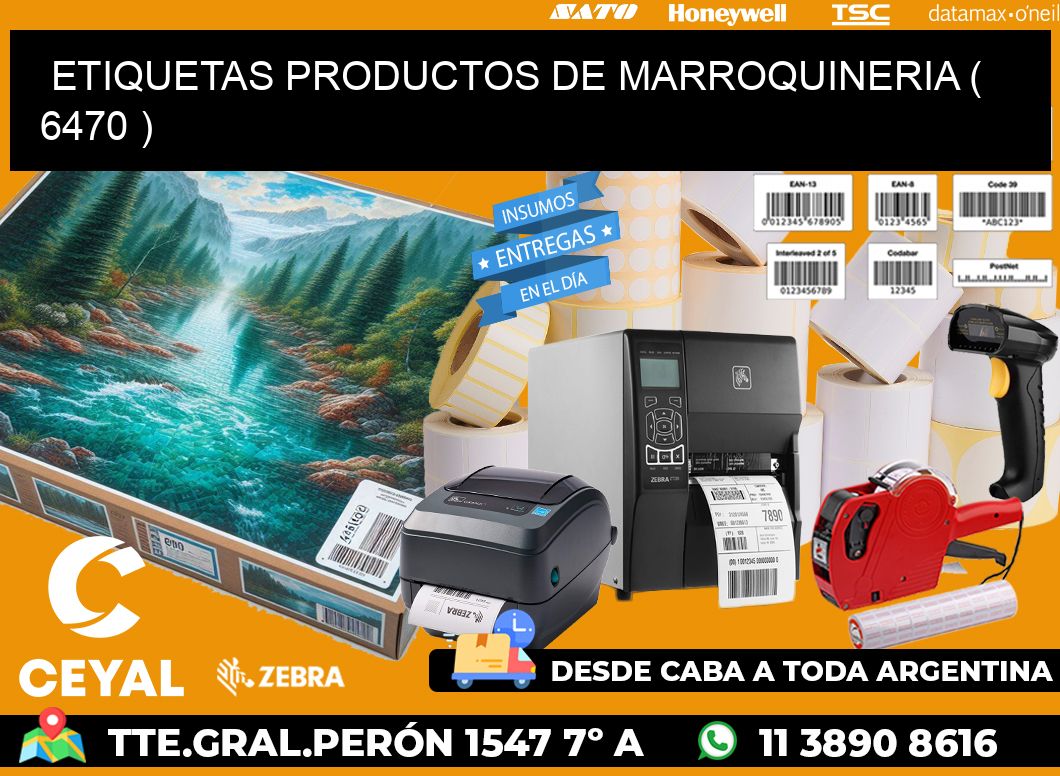 ETIQUETAS PRODUCTOS DE MARROQUINERIA ( 6470 )