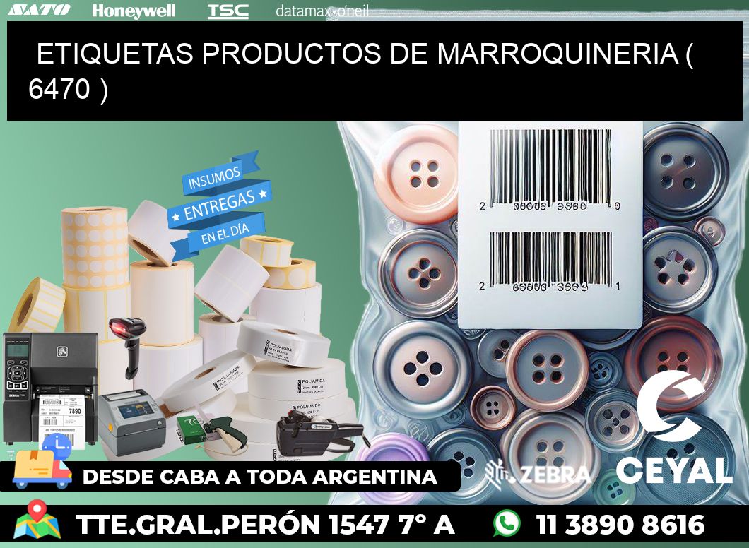 ETIQUETAS PRODUCTOS DE MARROQUINERIA ( 6470 )