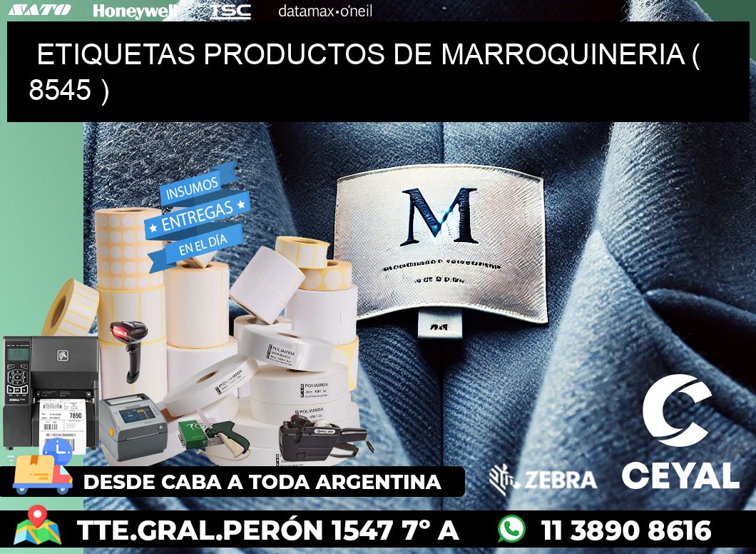 ETIQUETAS PRODUCTOS DE MARROQUINERIA ( 8545 )