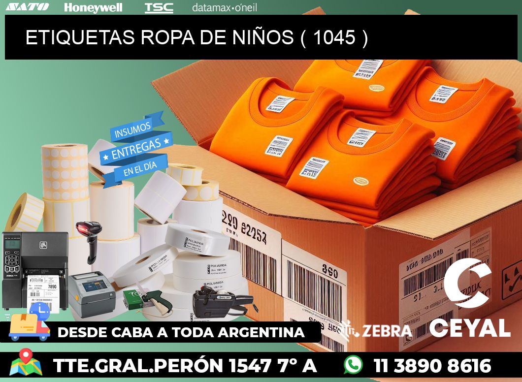 ETIQUETAS ROPA DE NIÑOS ( 1045 )