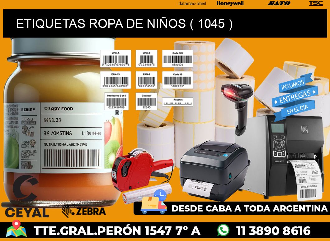 ETIQUETAS ROPA DE NIÑOS ( 1045 )