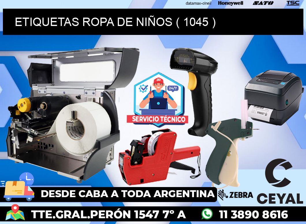 ETIQUETAS ROPA DE NIÑOS ( 1045 )