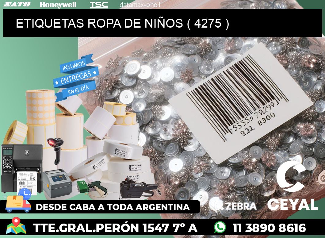 ETIQUETAS ROPA DE NIÑOS ( 4275 )