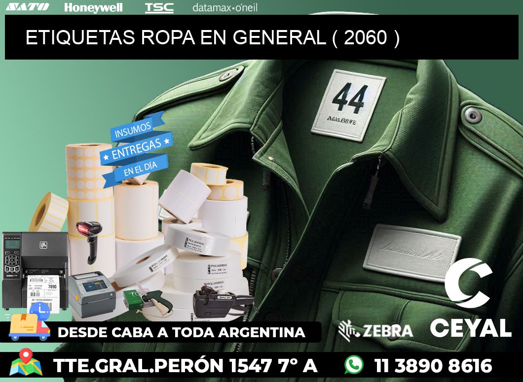 ETIQUETAS ROPA EN GENERAL ( 2060 )