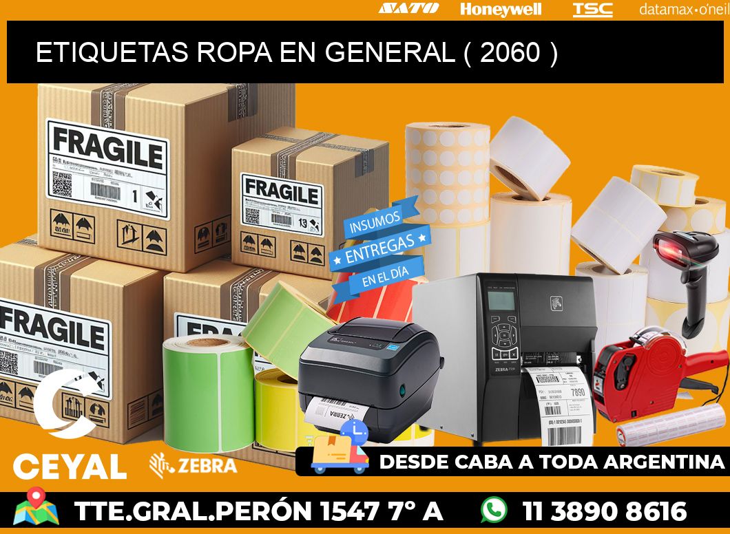 ETIQUETAS ROPA EN GENERAL ( 2060 )