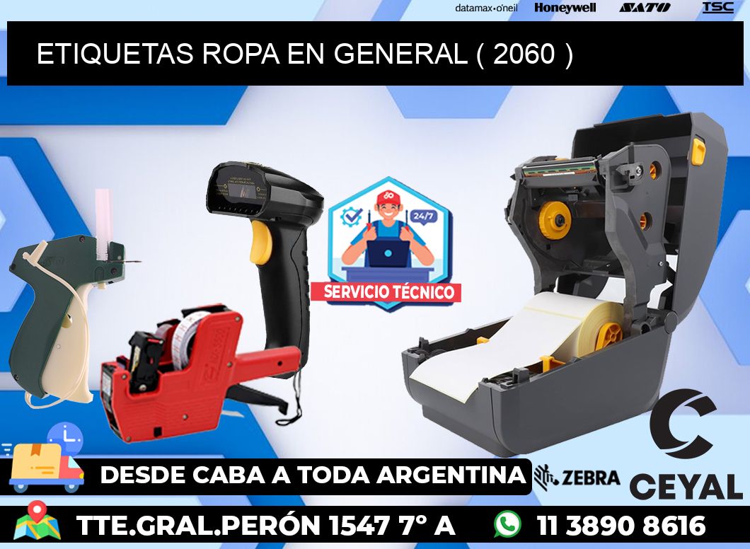 ETIQUETAS ROPA EN GENERAL ( 2060 )