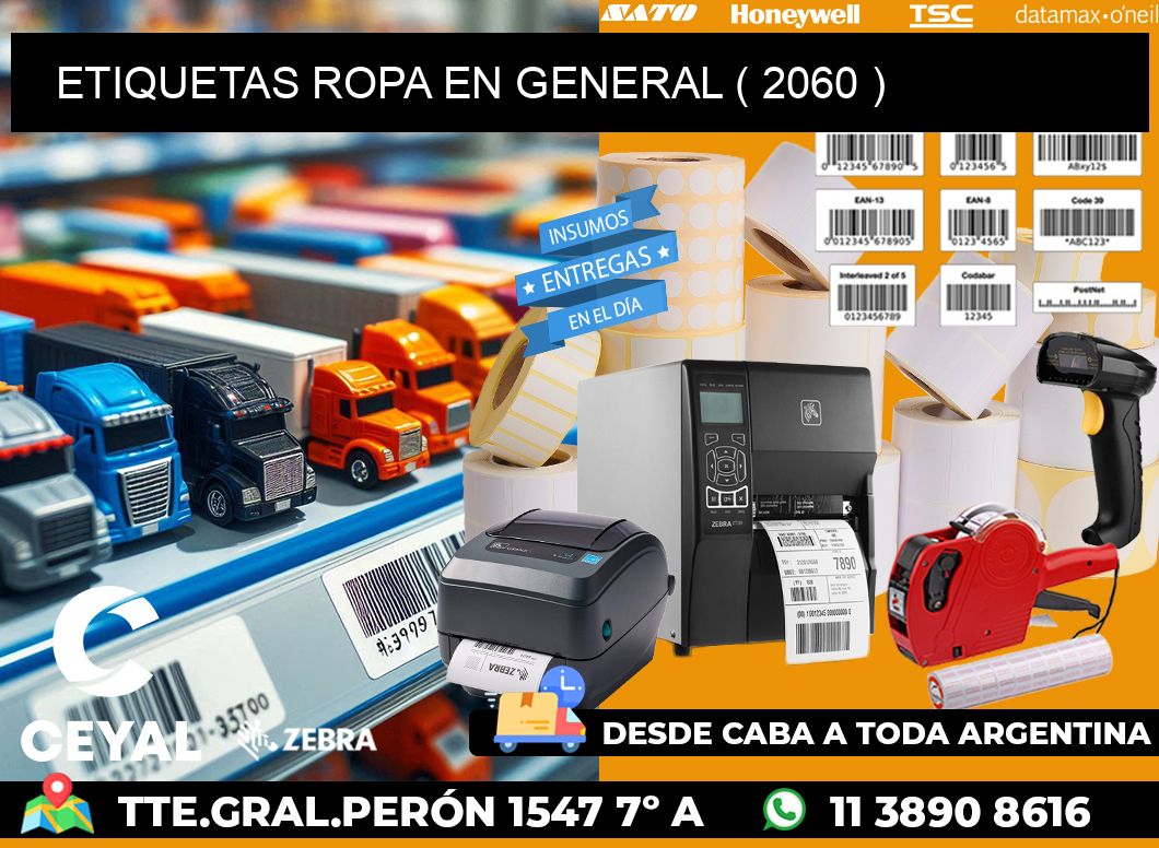 ETIQUETAS ROPA EN GENERAL ( 2060 )