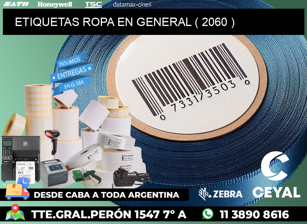 ETIQUETAS ROPA EN GENERAL ( 2060 )