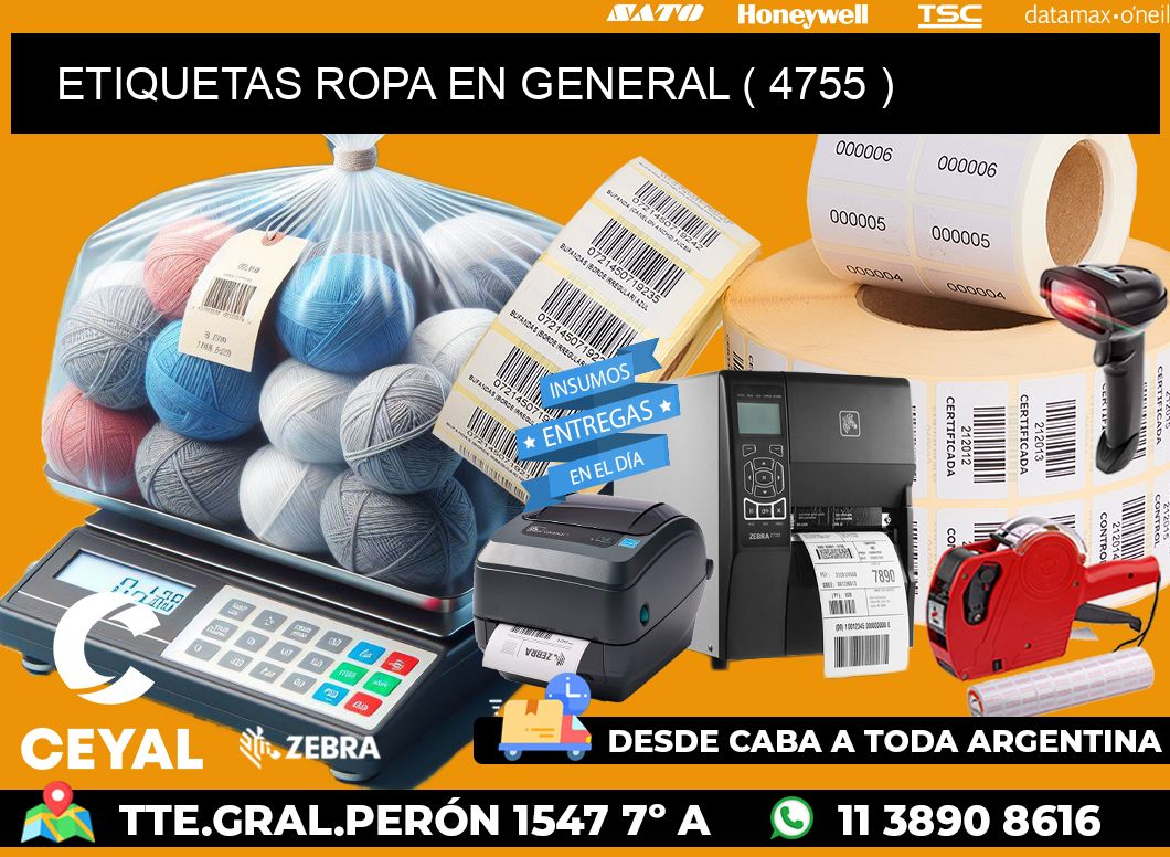 ETIQUETAS ROPA EN GENERAL ( 4755 )