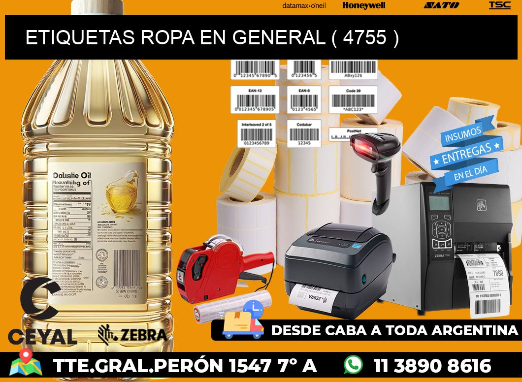 ETIQUETAS ROPA EN GENERAL ( 4755 )