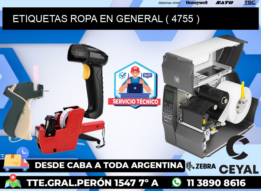 ETIQUETAS ROPA EN GENERAL ( 4755 )