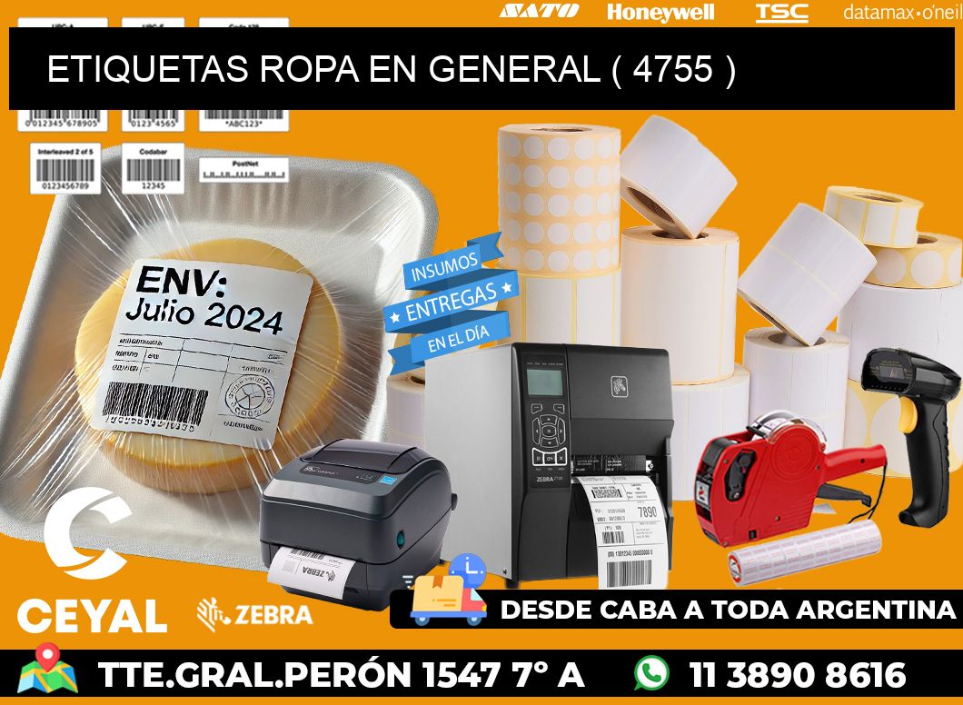 ETIQUETAS ROPA EN GENERAL ( 4755 )