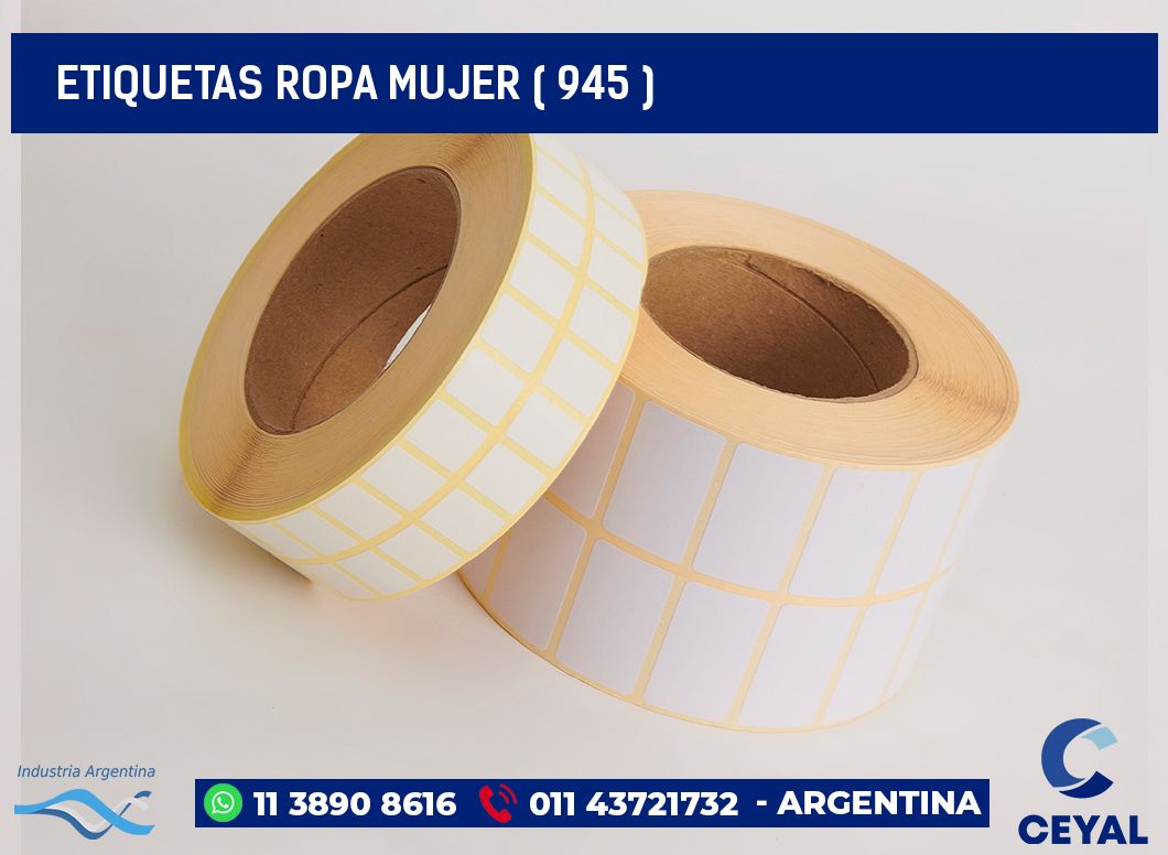 ETIQUETAS ROPA MUJER ( 945 )