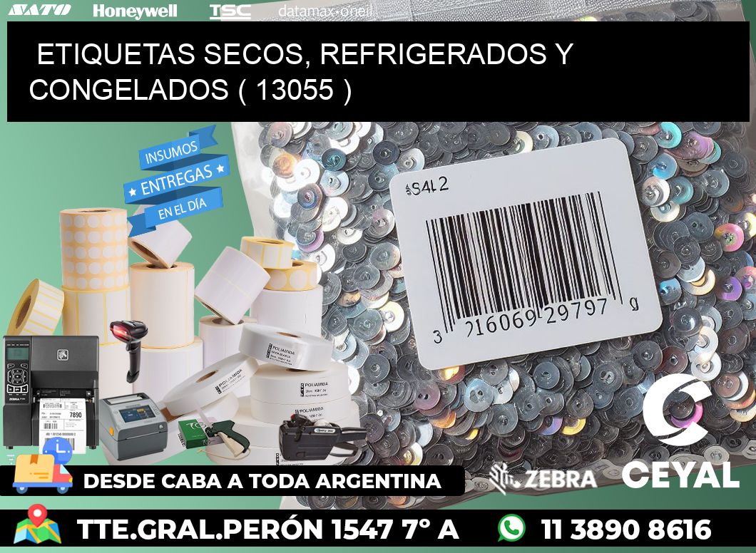 ETIQUETAS SECOS, REFRIGERADOS Y CONGELADOS ( 13055 )