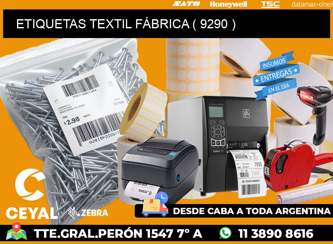 ETIQUETAS TEXTIL FÁBRICA ( 9290 )