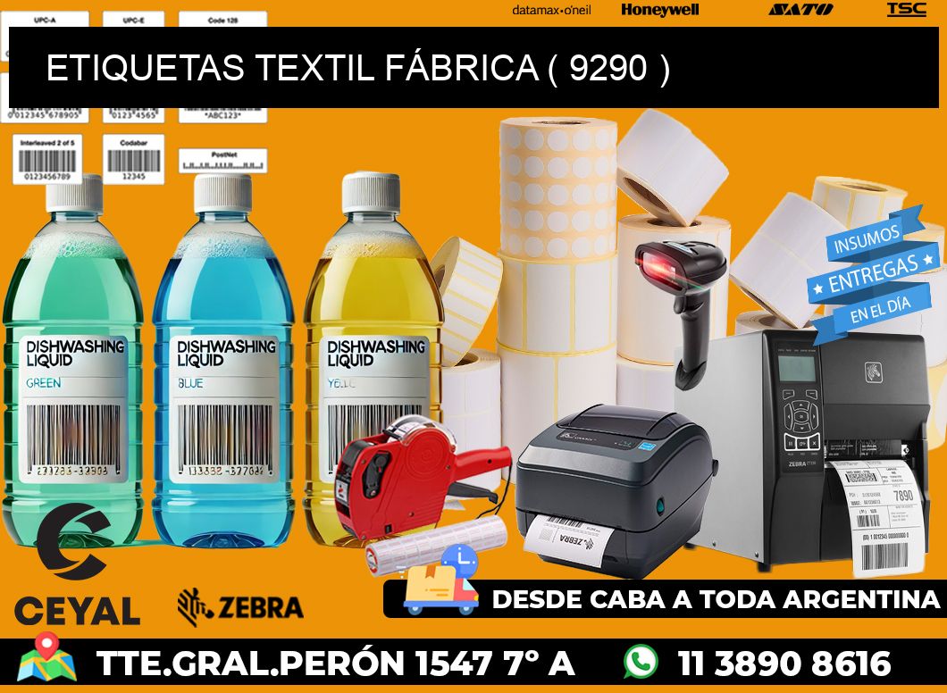 ETIQUETAS TEXTIL FÁBRICA ( 9290 )