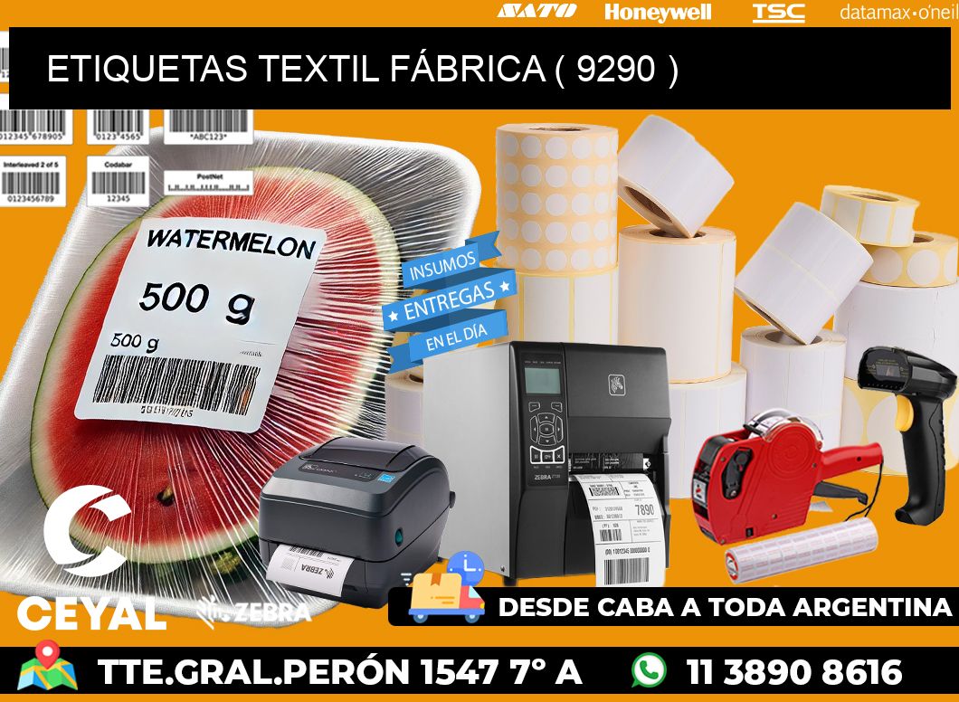 ETIQUETAS TEXTIL FÁBRICA ( 9290 )