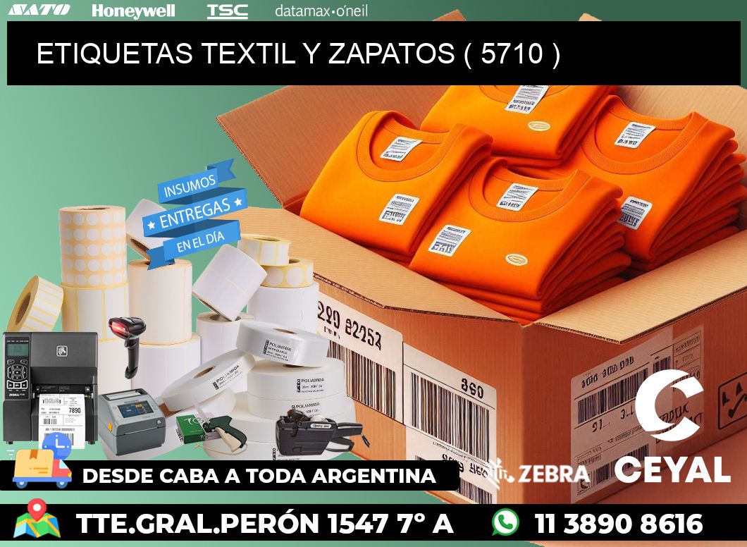 ETIQUETAS TEXTIL Y ZAPATOS ( 5710 )