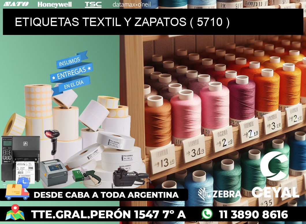 ETIQUETAS TEXTIL Y ZAPATOS ( 5710 )