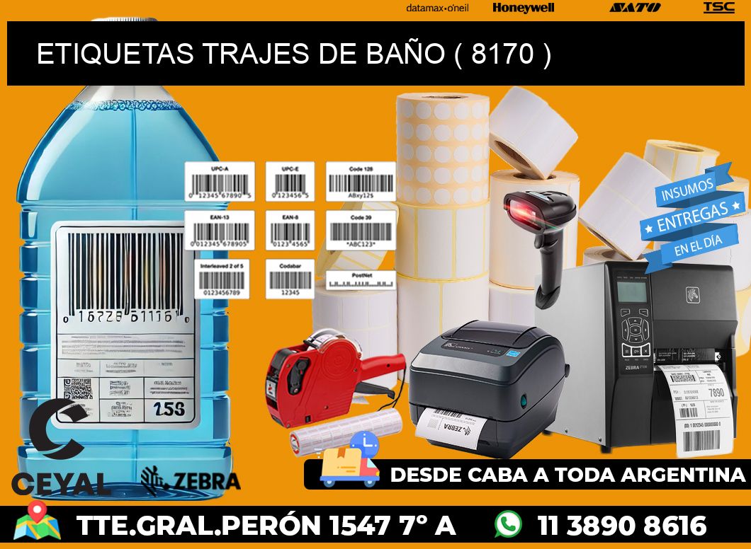 ETIQUETAS TRAJES DE BAÑO ( 8170 )