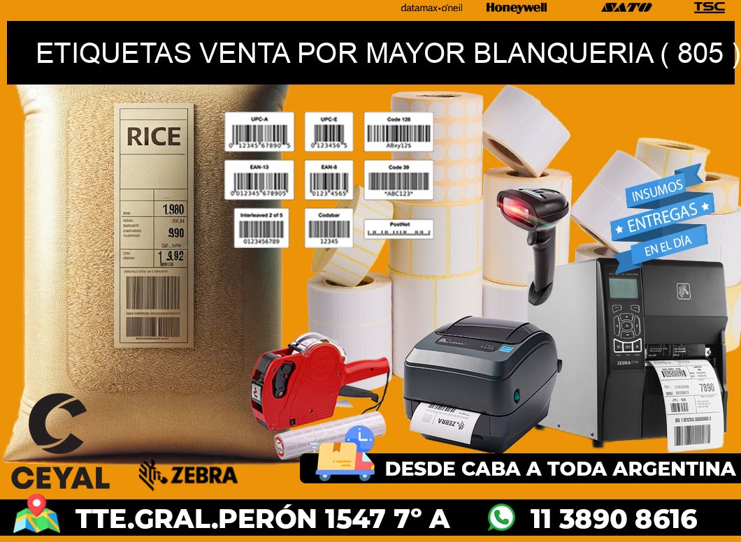 ETIQUETAS VENTA POR MAYOR BLANQUERIA ( 805 )