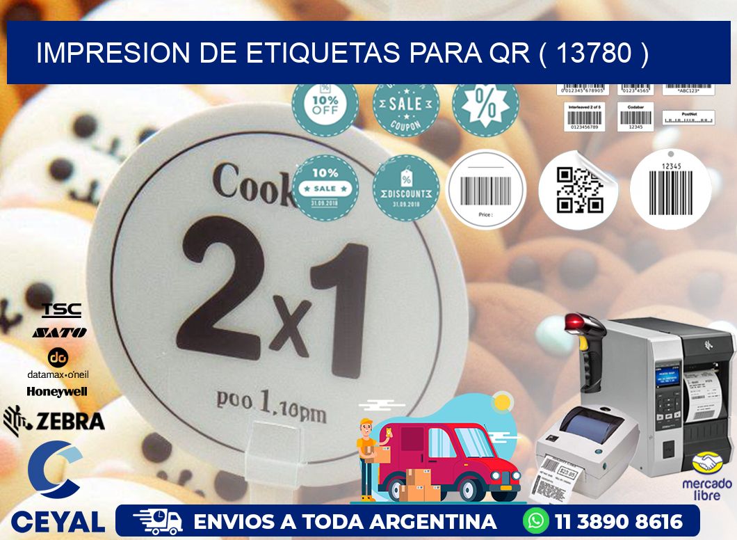 IMPRESION DE ETIQUETAS PARA QR ( 13780 )