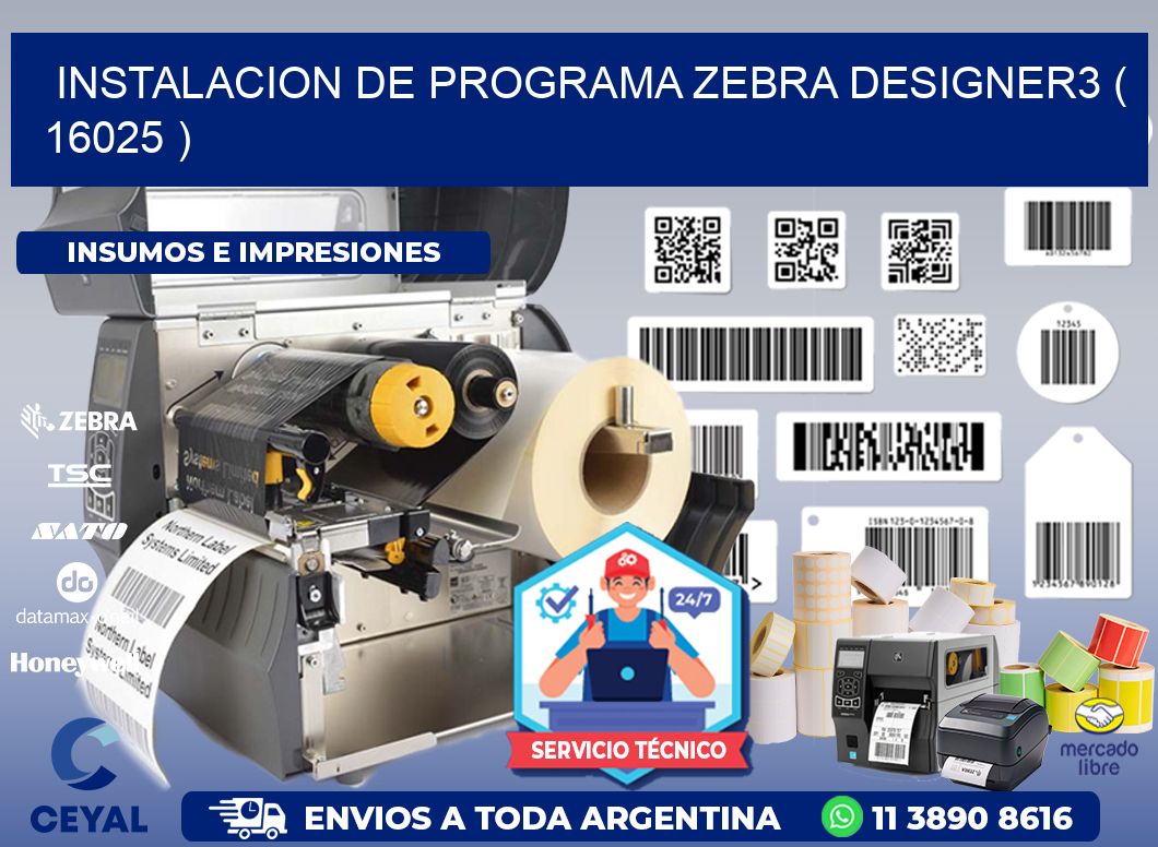 INSTALACION DE PROGRAMA ZEBRA DESIGNER3 ( 16025 )