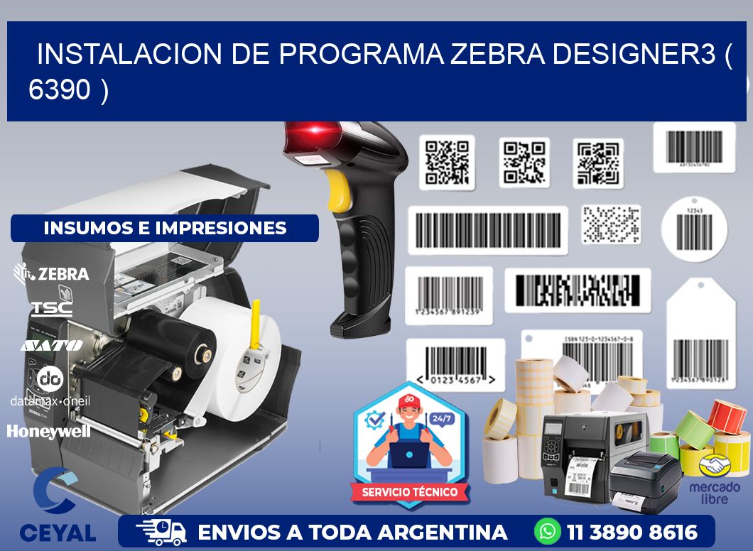 INSTALACION DE PROGRAMA ZEBRA DESIGNER3 ( 6390 )