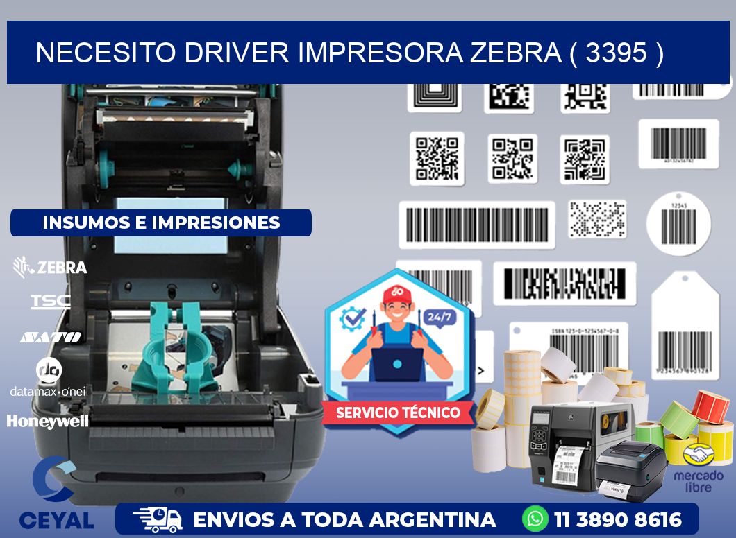 NECESITO DRIVER IMPRESORA ZEBRA ( 3395 )