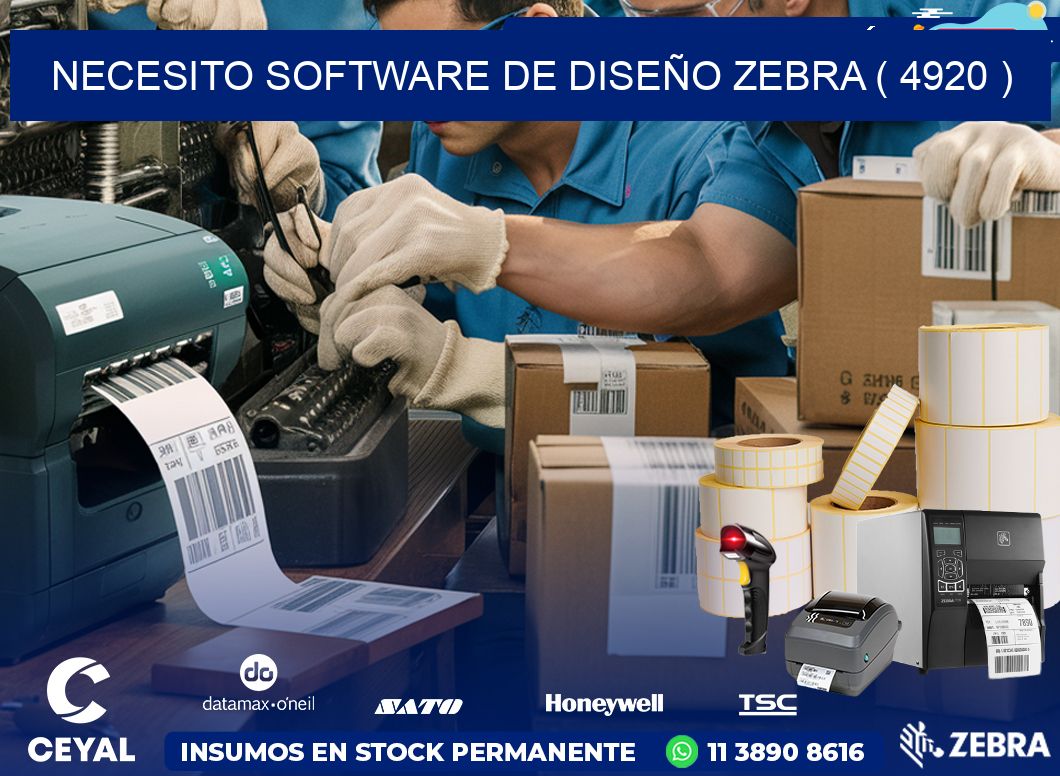 NECESITO SOFTWARE DE DISEÑO ZEBRA ( 4920 )